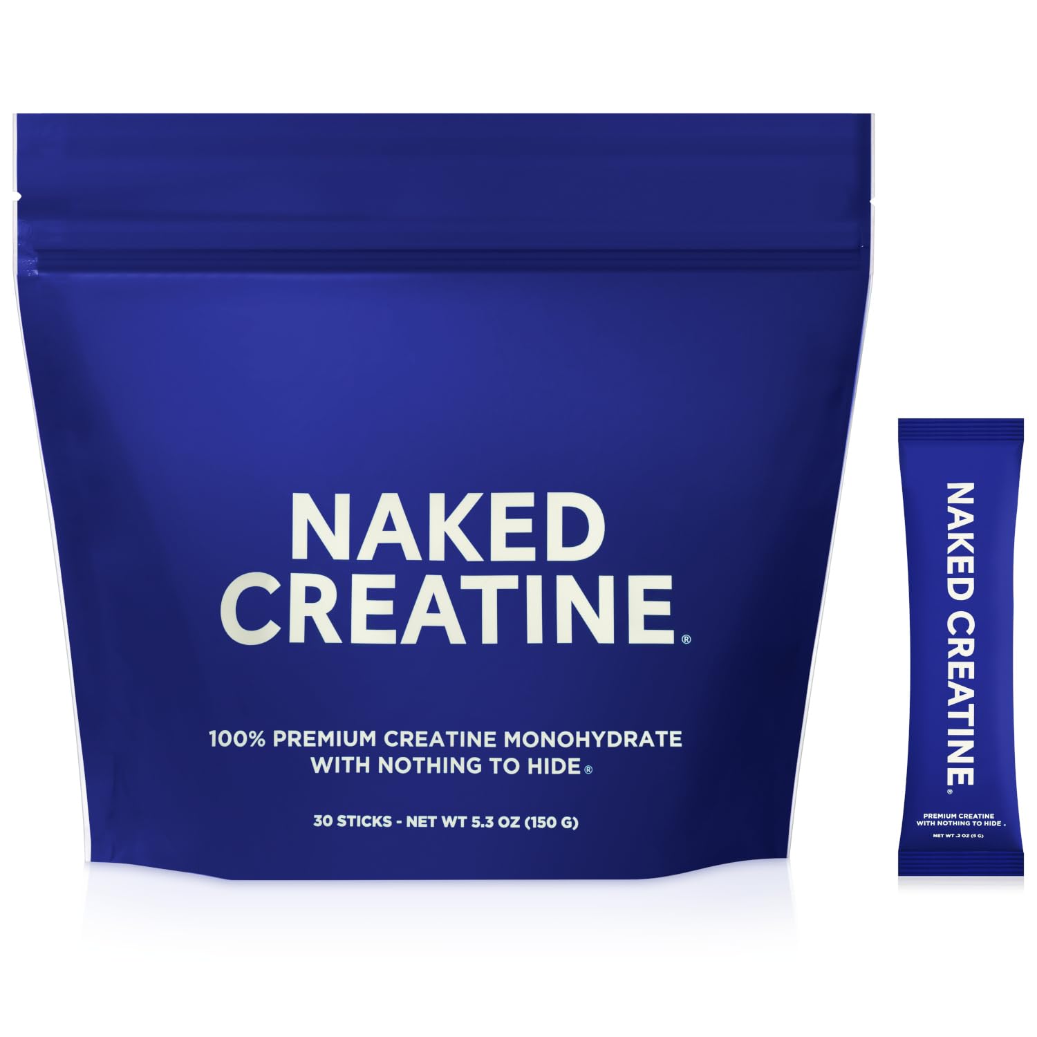NAKED frontal del paquete mostrando 30 sticks y diseño limpio