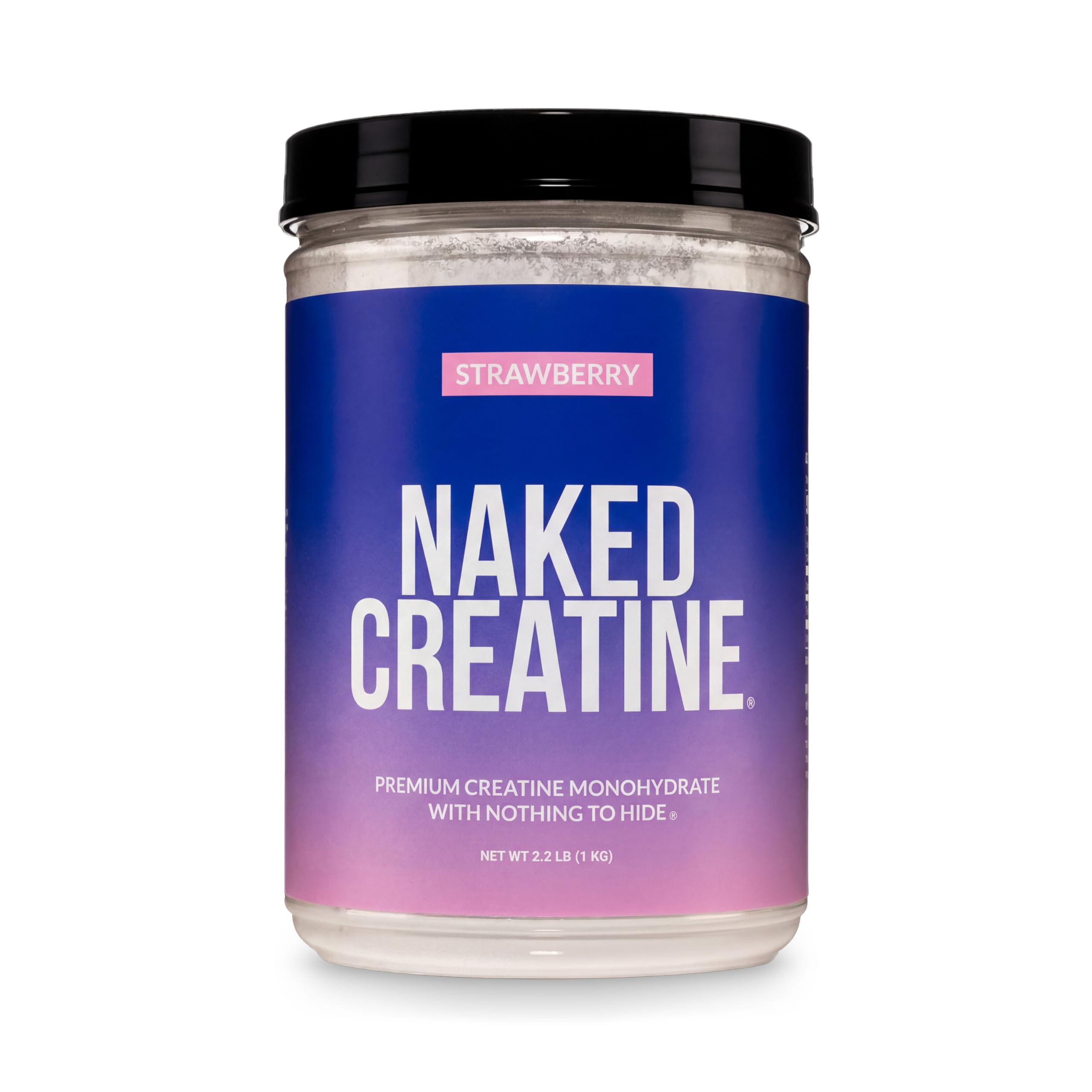 NAKED envase frontal mostrando puridad y sabor real de fresa