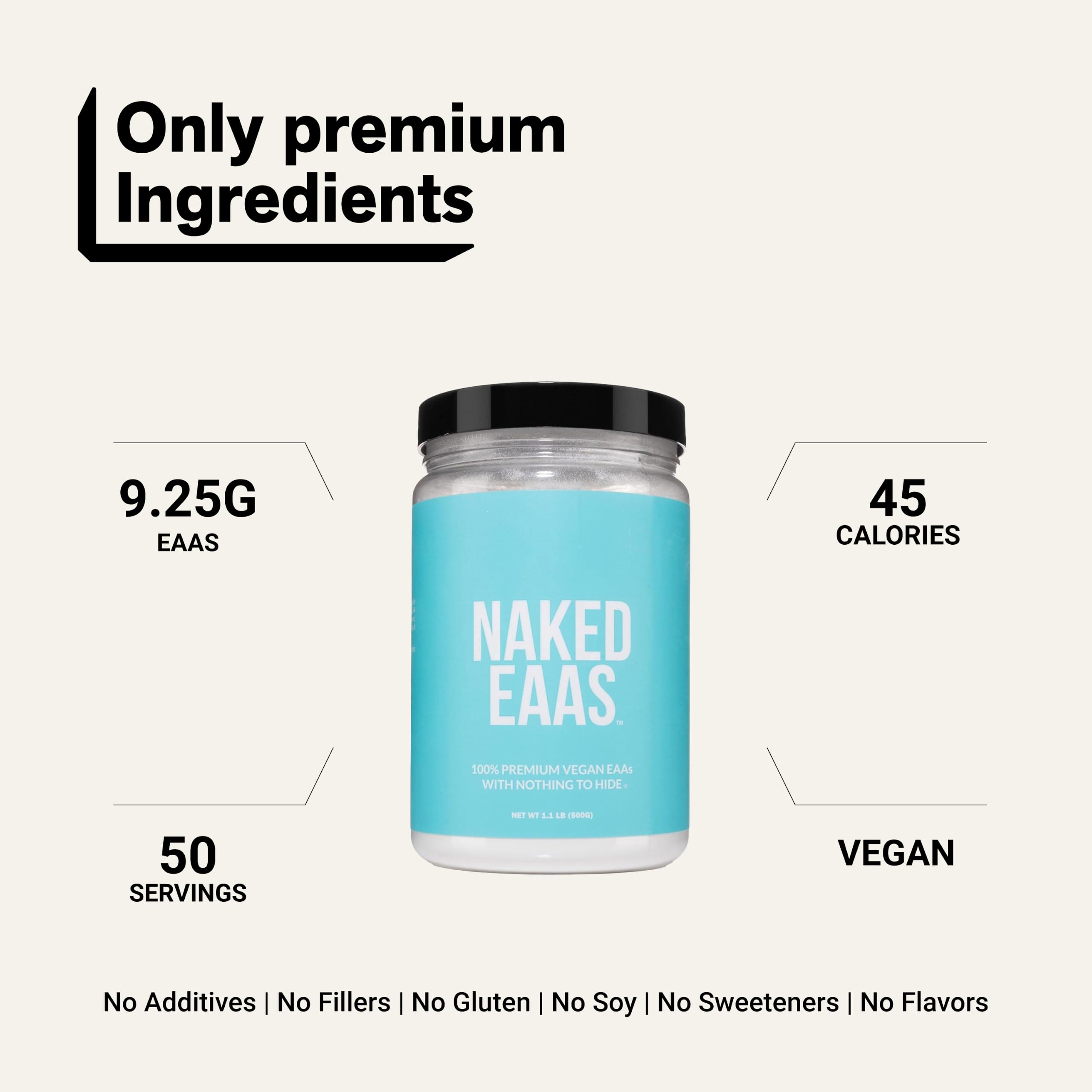 NAKED EAAs mezclado en vaso, rápida disolución y uso práctico