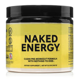NAKED Energy vista frontal del envase mostrando diseño y 50 servicios
