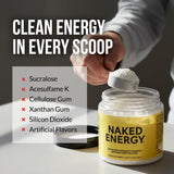 NAKED Energy textura del polvo sin sabor lista para mezclar con beneficio puro