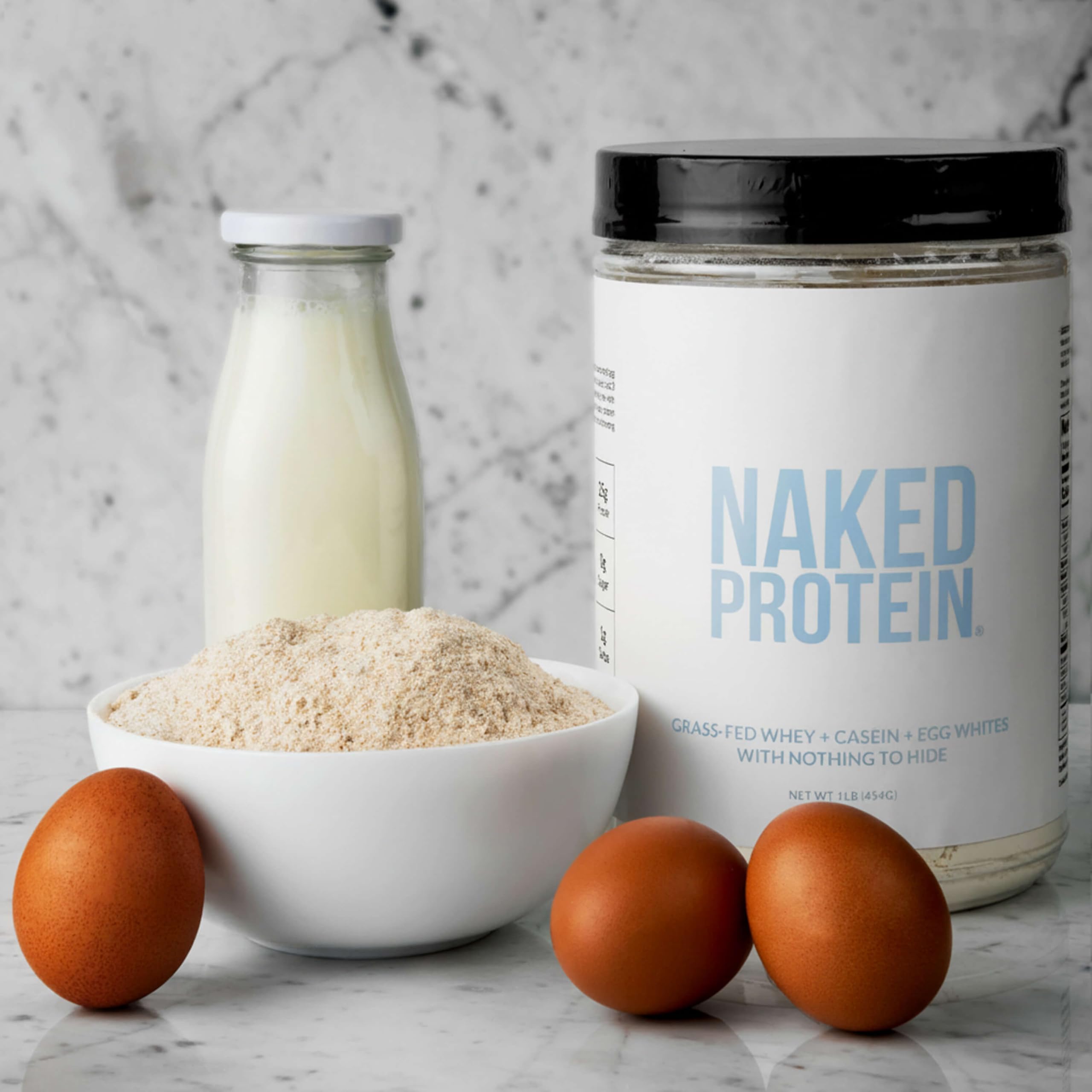 NAKED etiqueta con información nutricional, transparencia en ingredientes