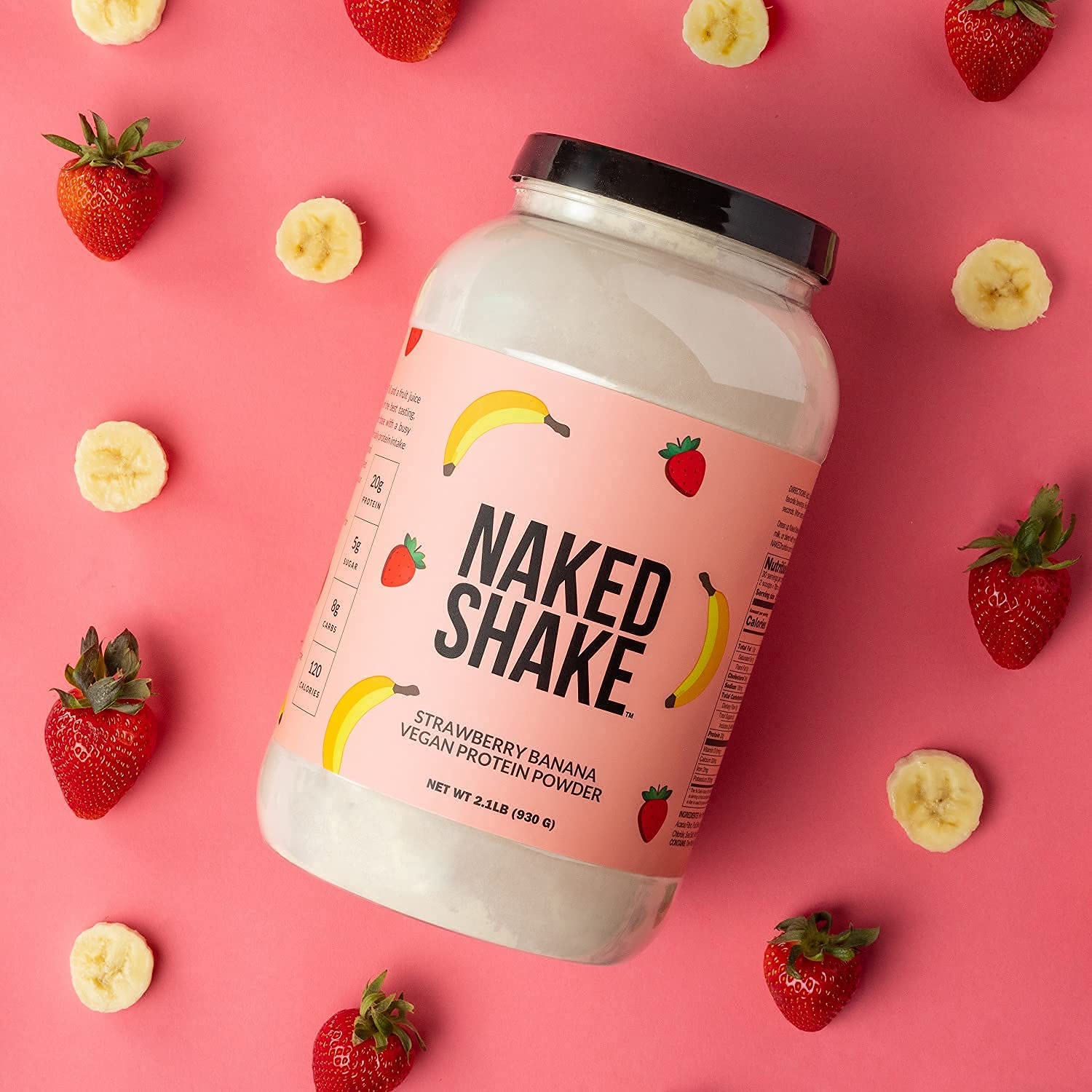 NAKED etiqueta nutricional y sello NSF, garantía de pureza y seguridad