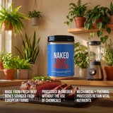 NAKED etiqueta nutricional enfocada en 21 g de proteína y 0 g carbohidratos