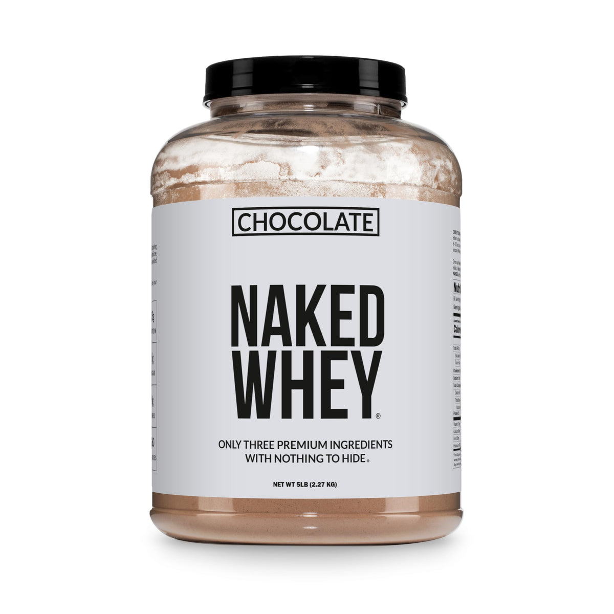 NAKED envase frontal chocolate mostrando diseño y tamaño, claridad de ingredientes
