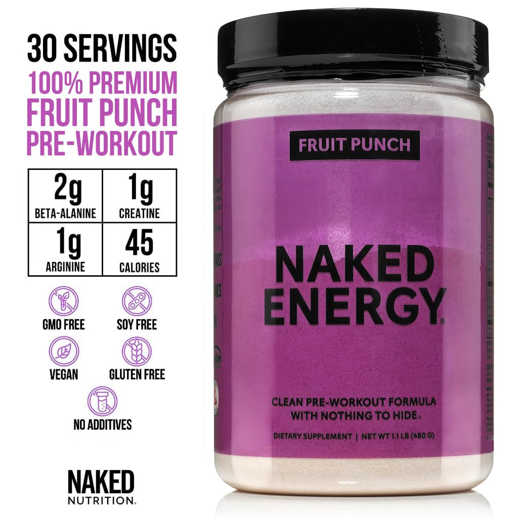 NAKED vaso preparado antes del entrenamiento para energía limpia