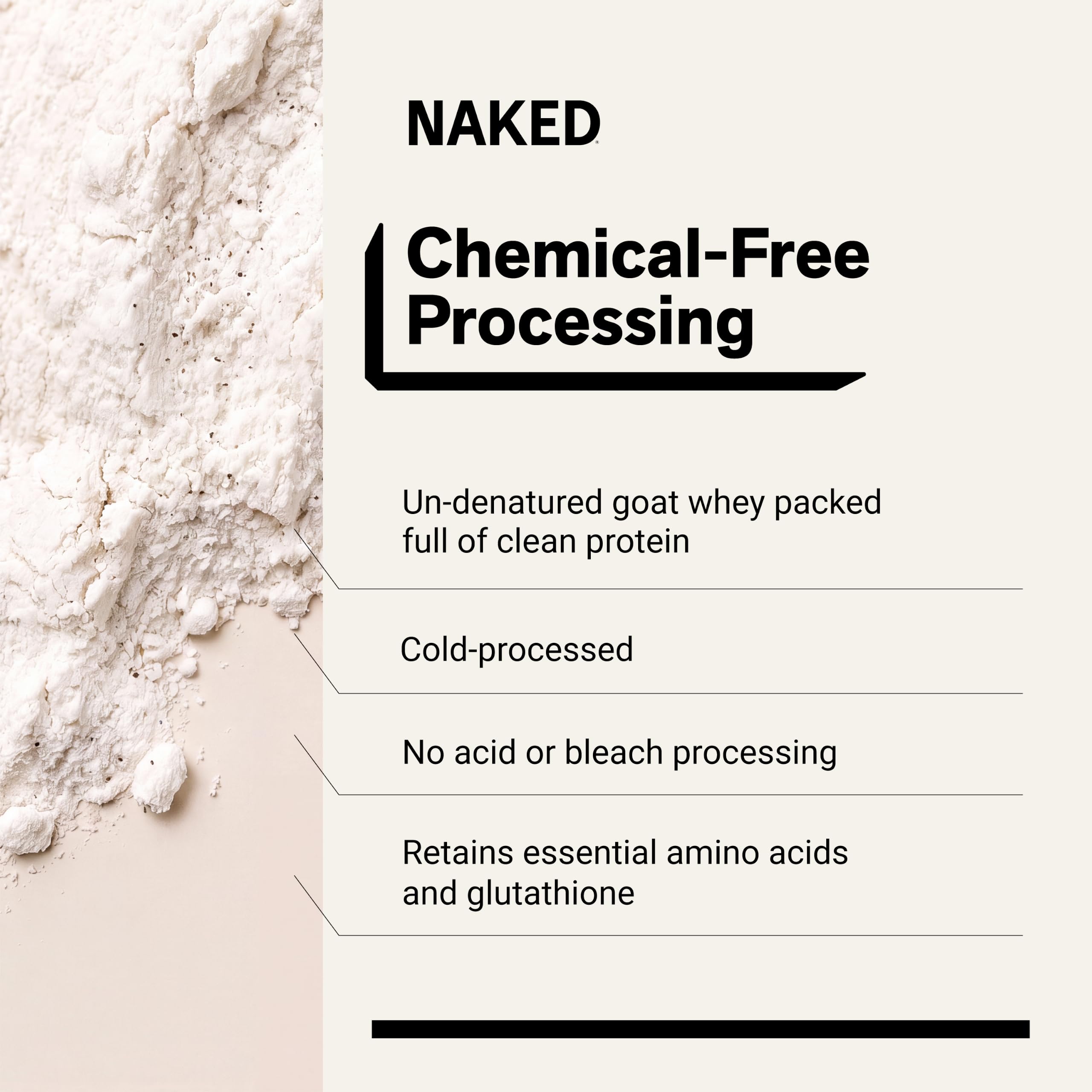 NAKED cuchara medidora con porción para controlar 23 g de proteína por servicio