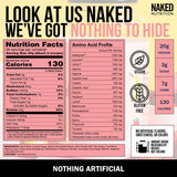 NAKED ingredientes: guisantes amarillos y frutas naturales para sabor limpio