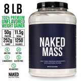Batido NAKED Mass servido en vaso, aporte calórico para recuperación