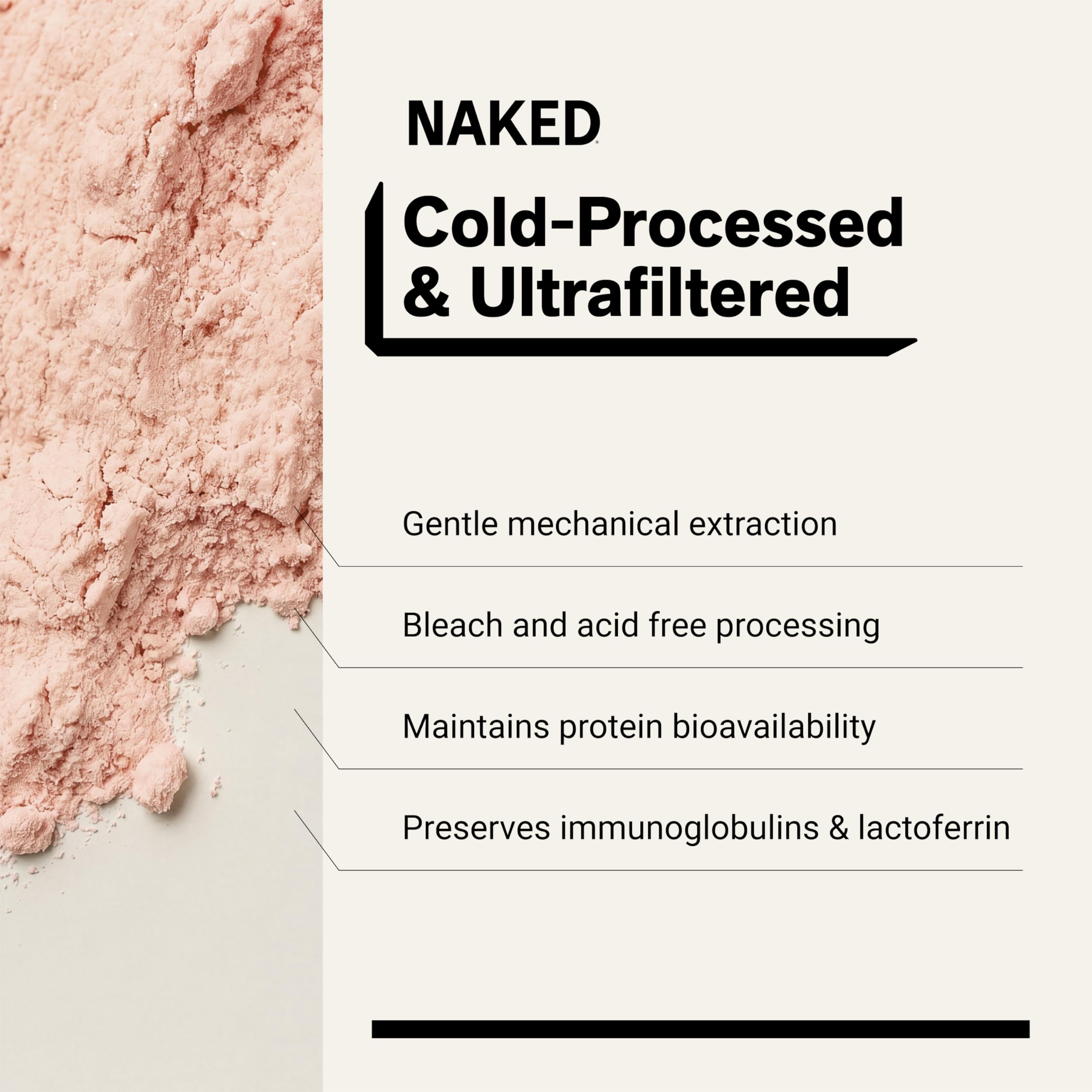 NAKED cuchara medidora con porción mostrando facilidad de uso