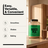 NAKED producto 5 lb junto a botella para comparar escala