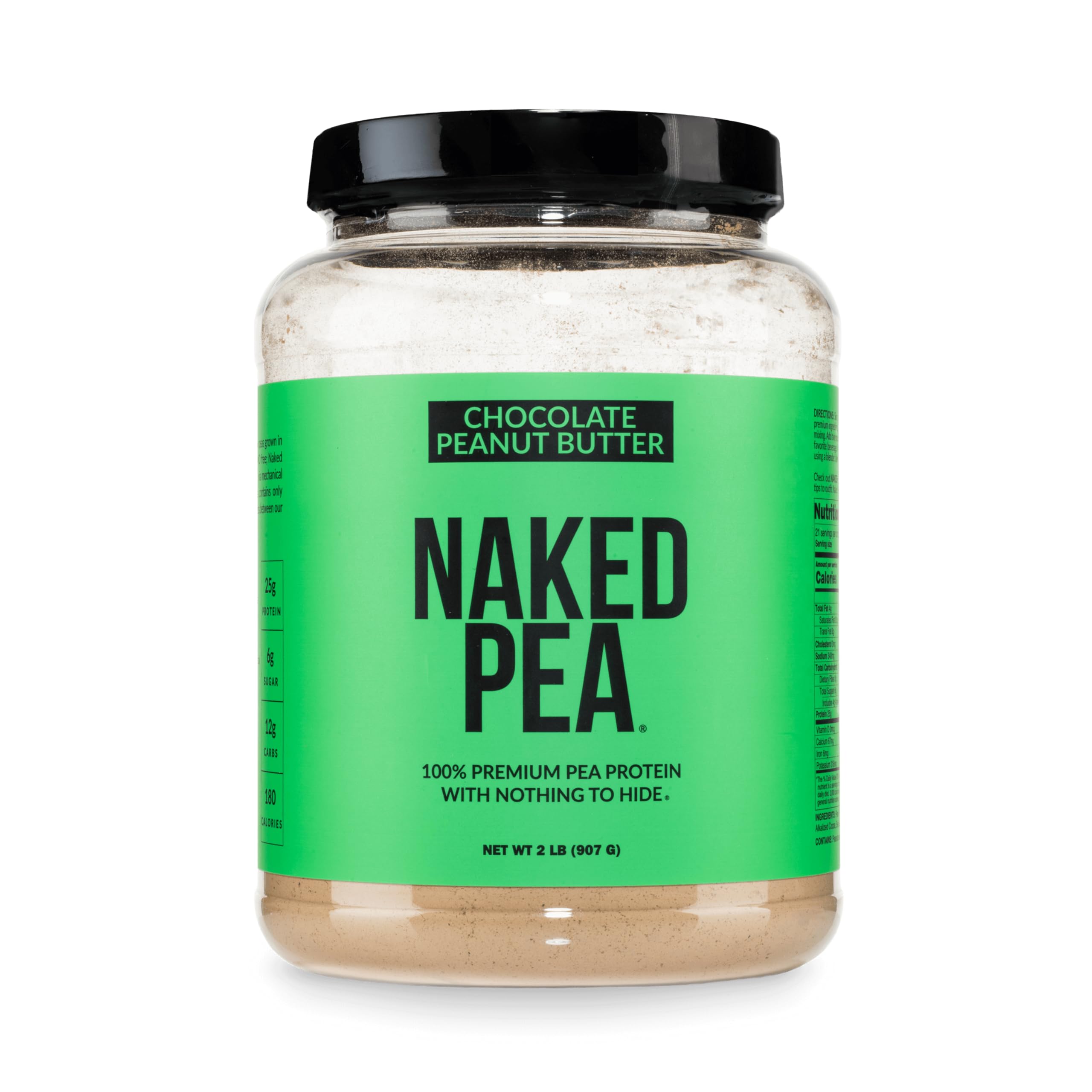 NAKED Pea vista frontal del envase mostrando etiqueta limpia y beneficios