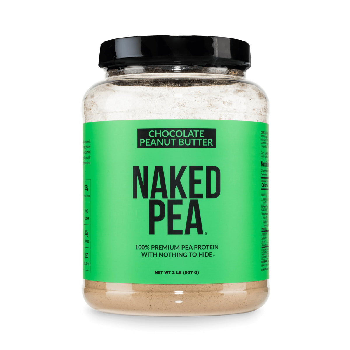 NAKED Pea vista frontal del envase mostrando etiqueta limpia y beneficios