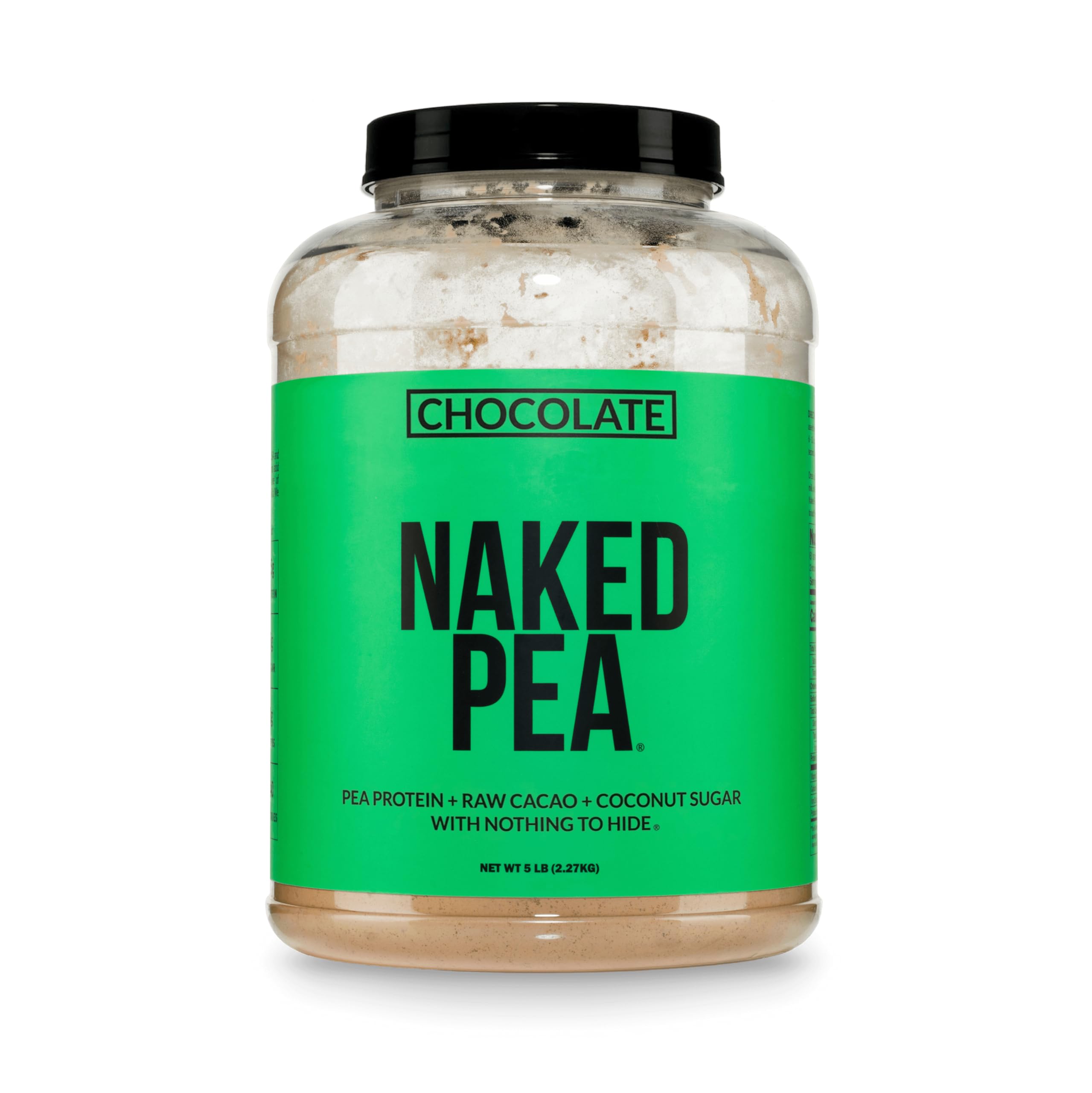 NAKED empaque frontal 5 lb mostrando pureza y tamaño