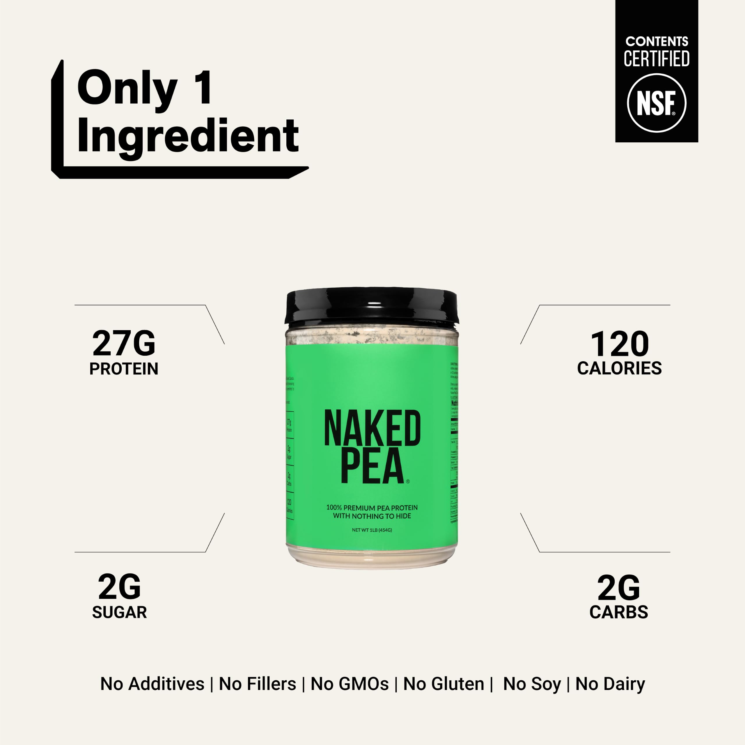 NAKED Pea batido preparado mostrando absorción rápida y sabor neutro