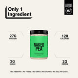 NAKED Pea batido preparado mostrando absorción rápida y sabor neutro