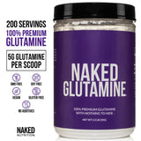 NAKED polvo micronizado de L‑glutamina con textura fina para mejor absorción