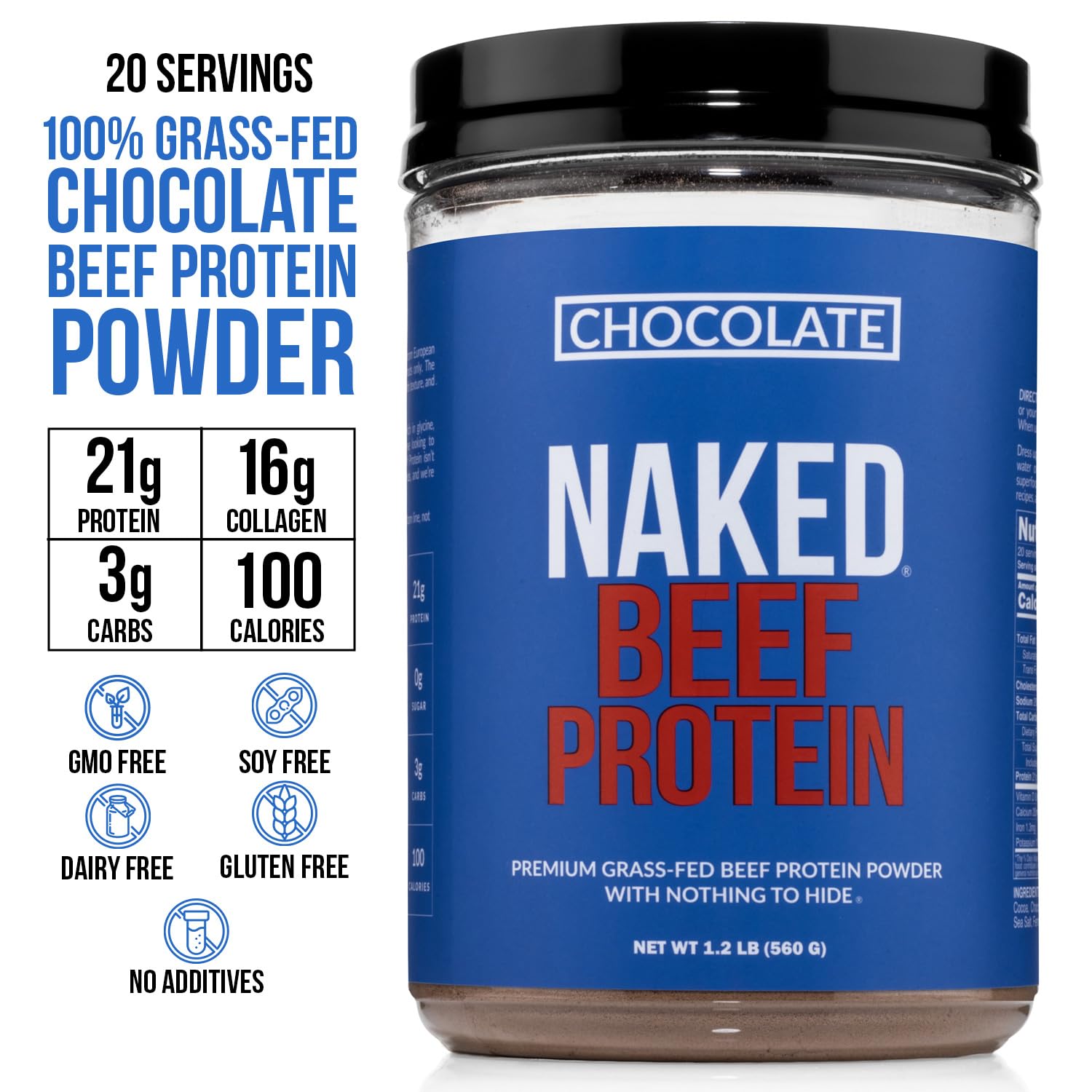 NAKED proteína en vaso mezclada, batido sin lácteos listo para consumo