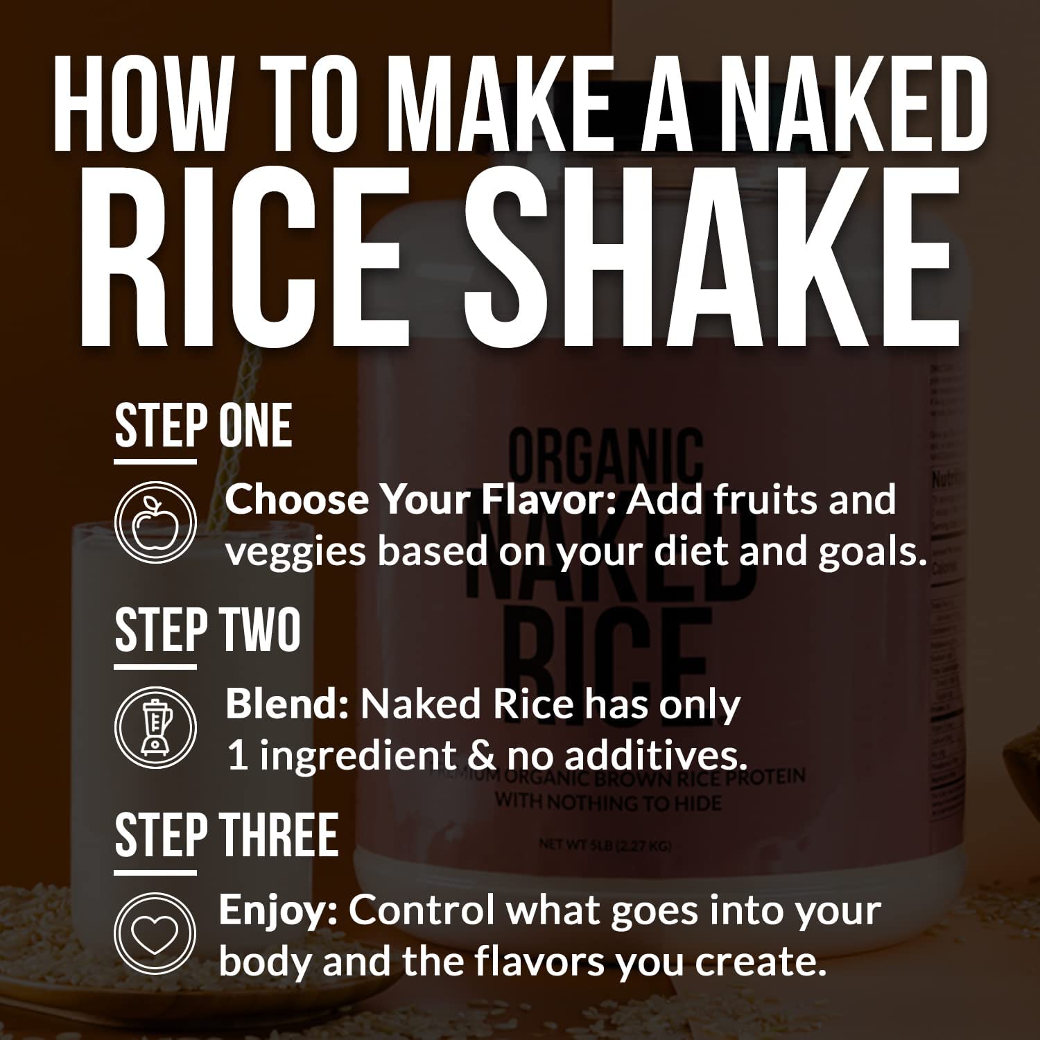 NAKED Rice etiqueta nutricional y certificaciones para confianza y transparencia