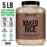 NAKED Rice textura del polvo en primer plano, muestra pureza orgánica germinada