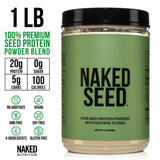 Naked Nutrition naked seed textura en polvo cercana que facilita mezcla rápida