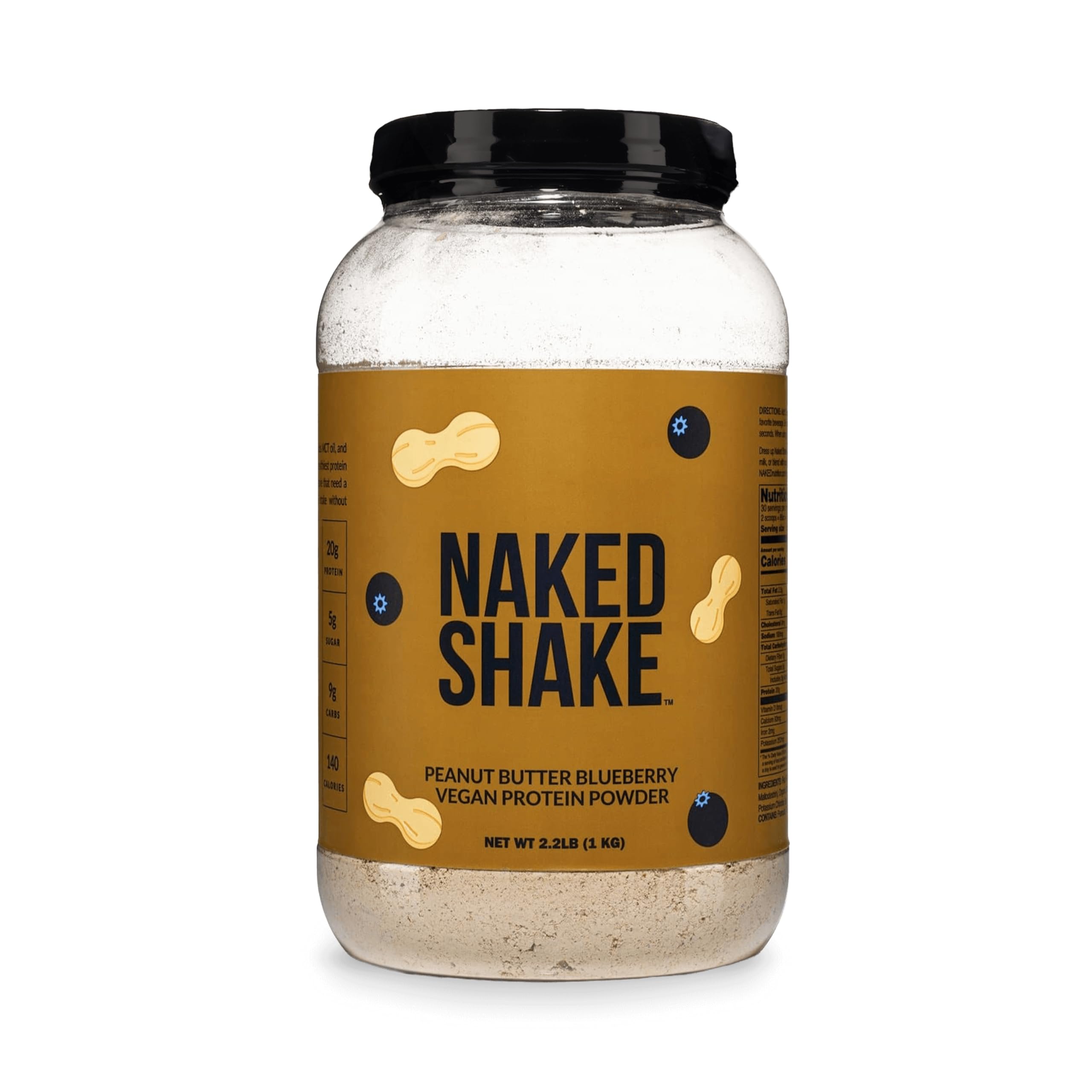 NAKED Shake frente del envase mostrando ingredientes limpios