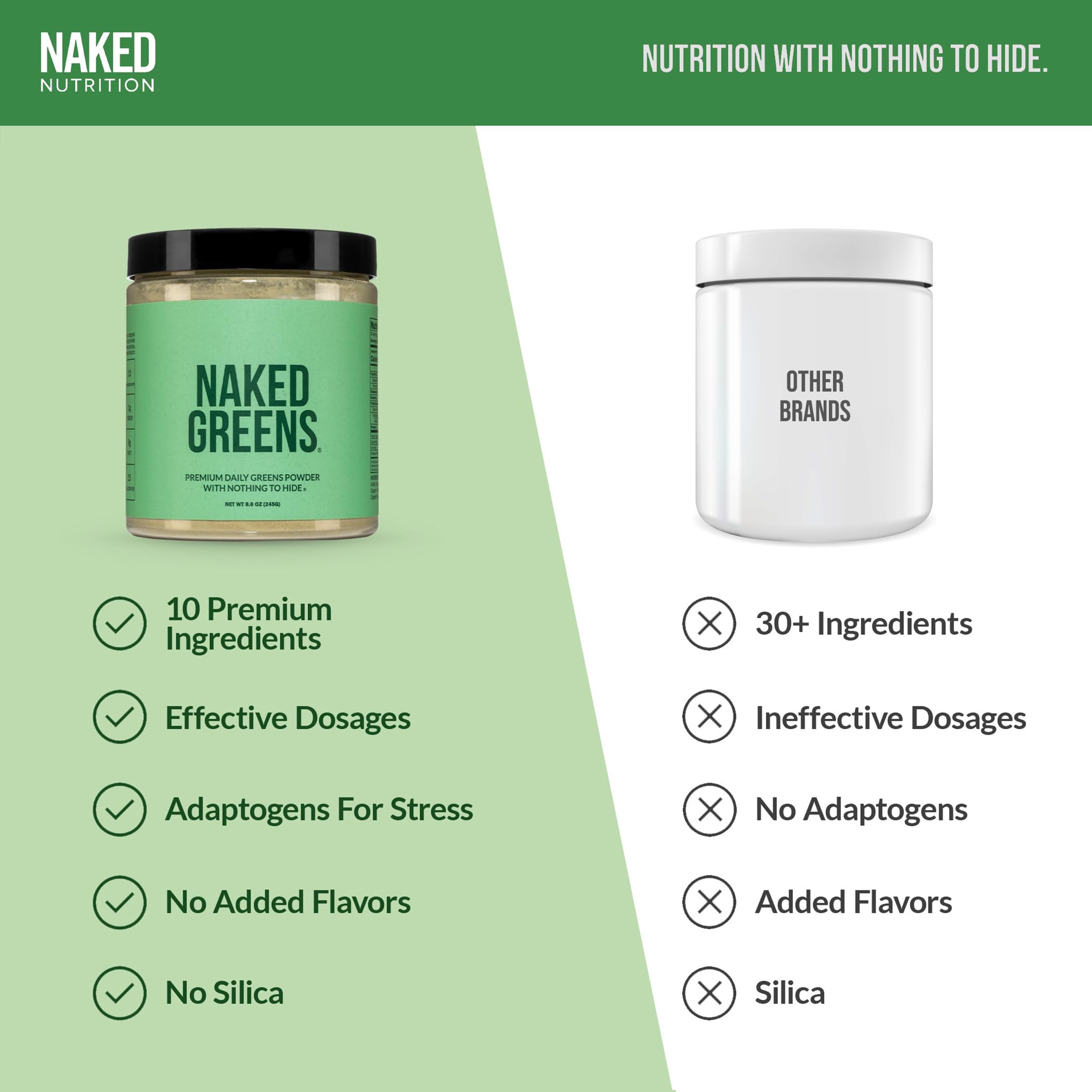 NAKED etiqueta nutricional enfocada para ver ingredientes y trazabilidad