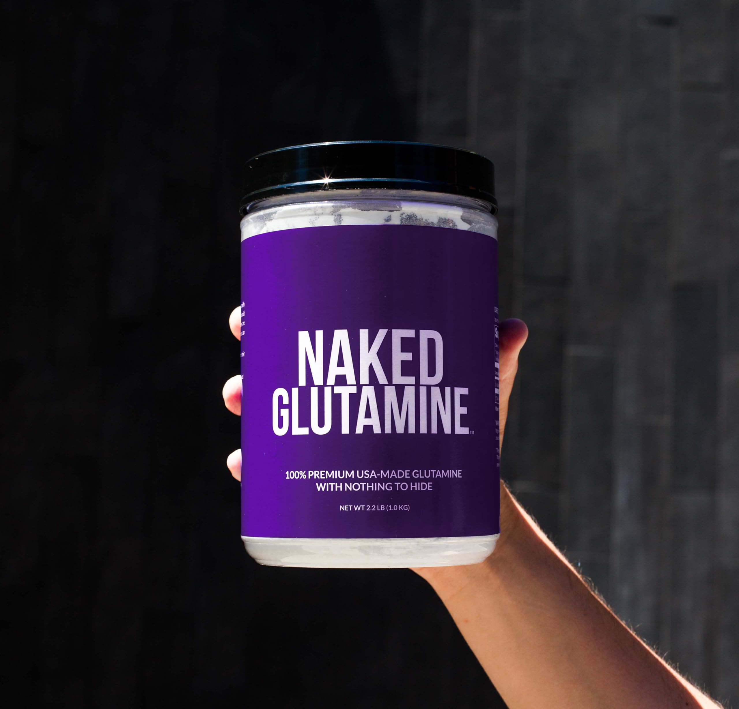 NAKED comparativa de tamaño del envase de 1 kg para referencia de cantidad