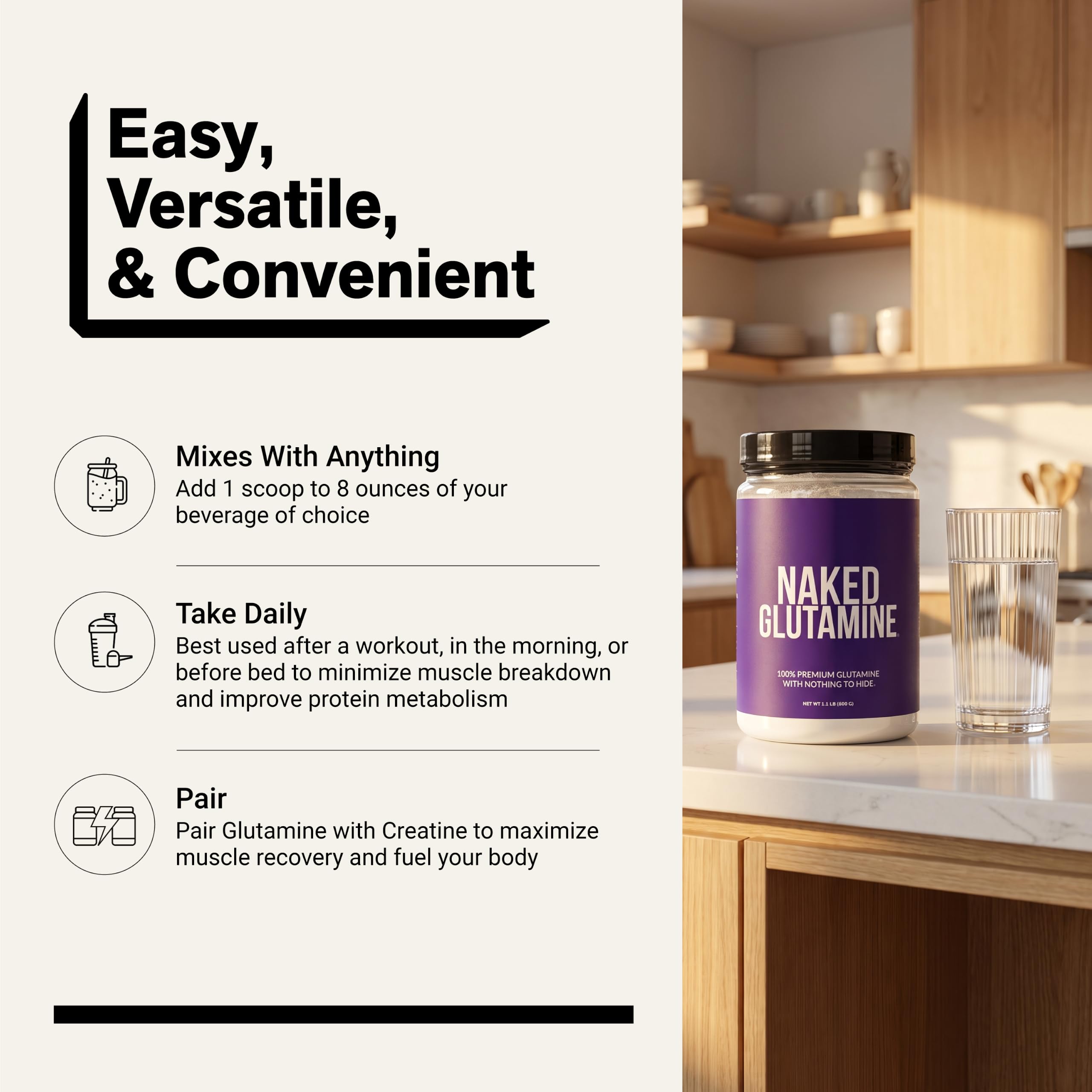 NAKED producto en batido post‑entrenamiento apoyo a recuperación