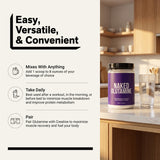 NAKED producto en batido post‑entrenamiento apoyo a recuperación