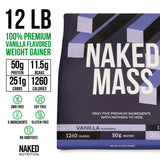 NAKED batido de Vanilla Mass en vaso listo para tomar, aporta calorías