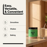 NAKED comparación de tamaño del envase de 1 lb junto a frutas