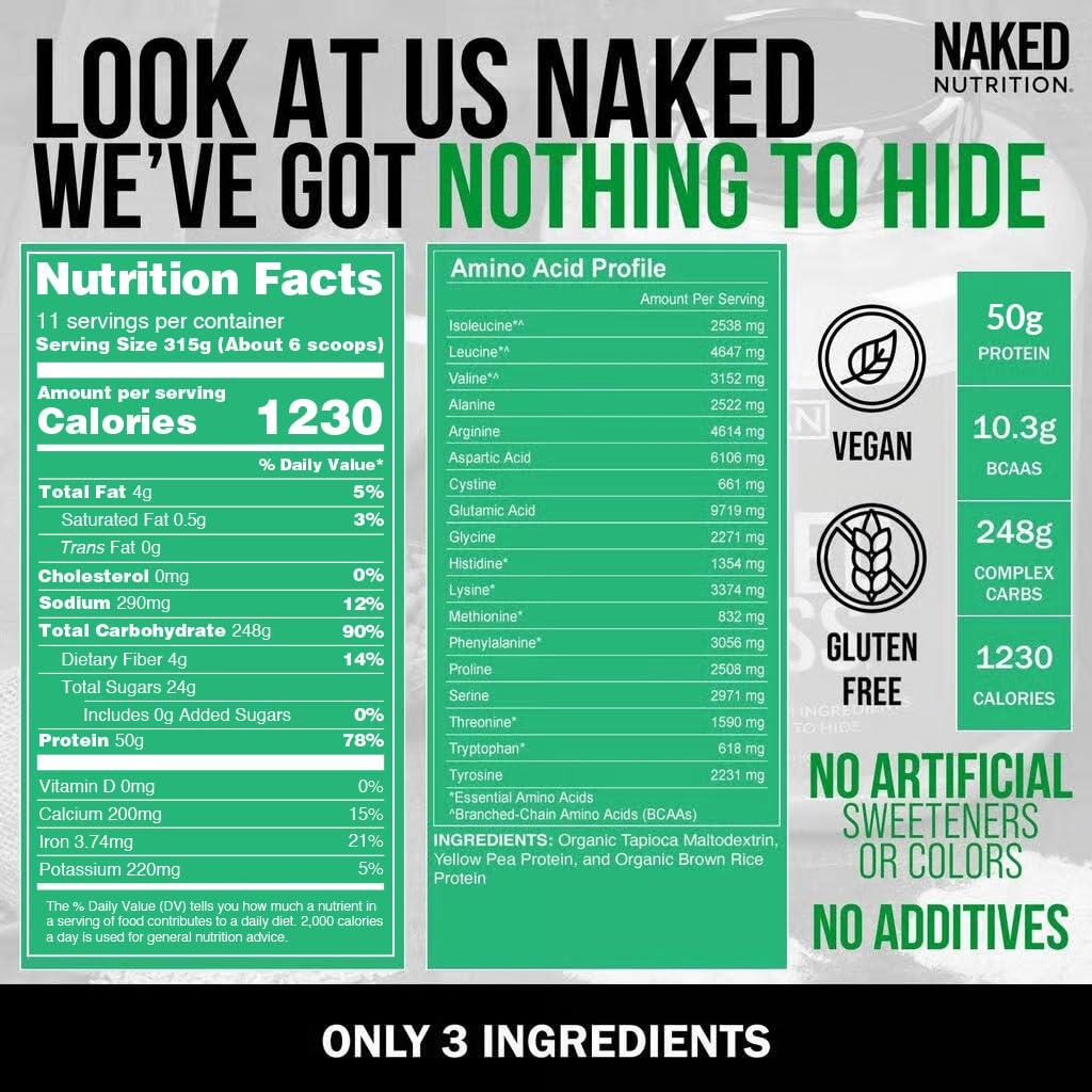 NAKED batido preparado en vaso listo para consumir, aporte energético inmediato