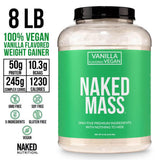 NAKED vaso con batido Vegan Mass listo para beber, aporta calorías y proteína