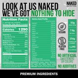 NAKED etiqueta nutricional con macros claros y datos por porción