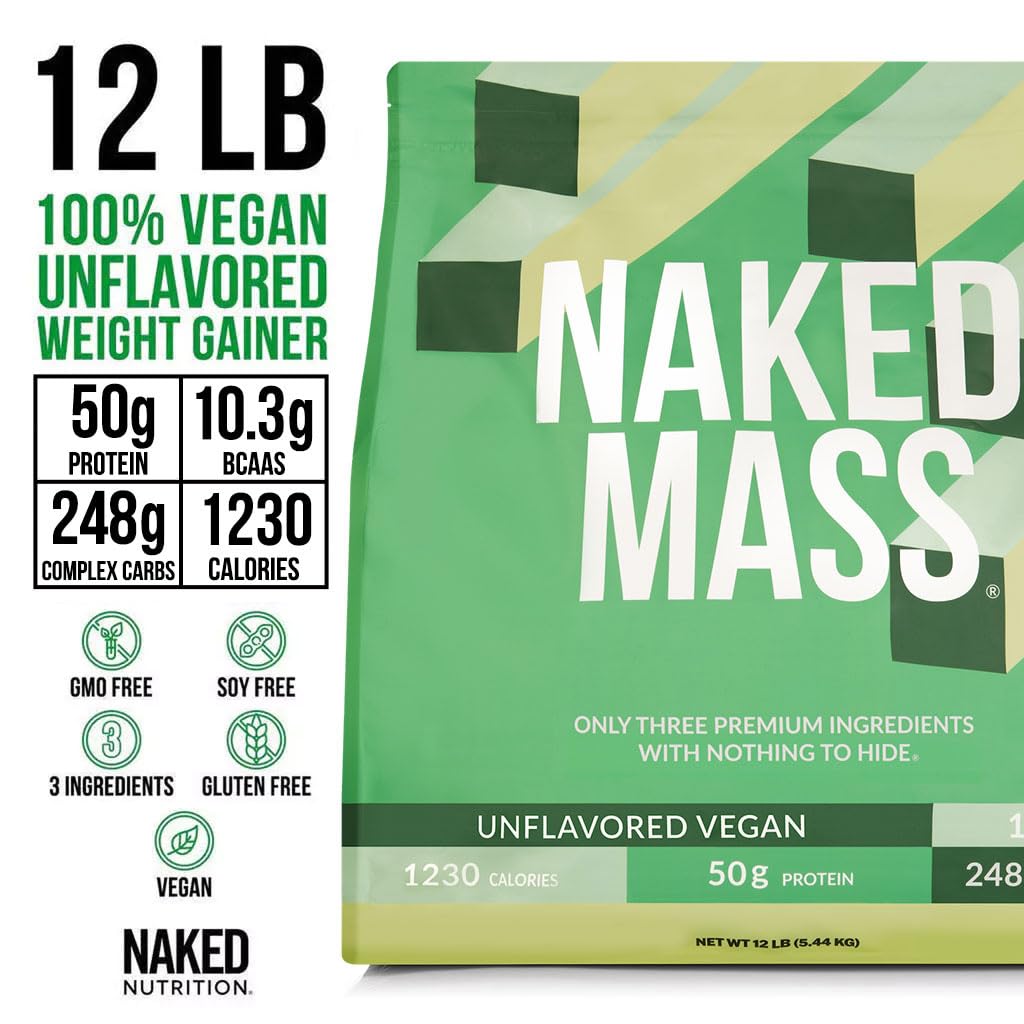 NAKED vaso con batido preparado demostrando la mezcla homogénea y aporte calórico
