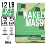 NAKED vaso con batido preparado demostrando la mezcla homogénea y aporte calórico