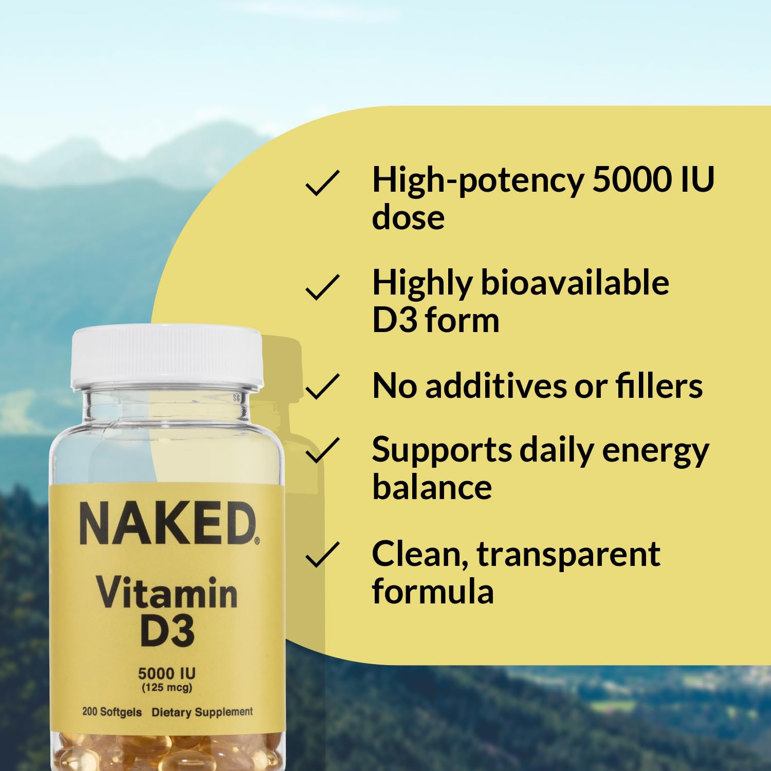 NAKED etiqueta y lista de ingredientes, transparencia y calidad GMP