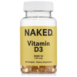 NAKED envase frontal de Vitamina D3 5000 IU, práctico para uso diario