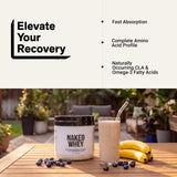 NAKED Whey etiqueta nutricional detallada mostrando ingredientes únicos