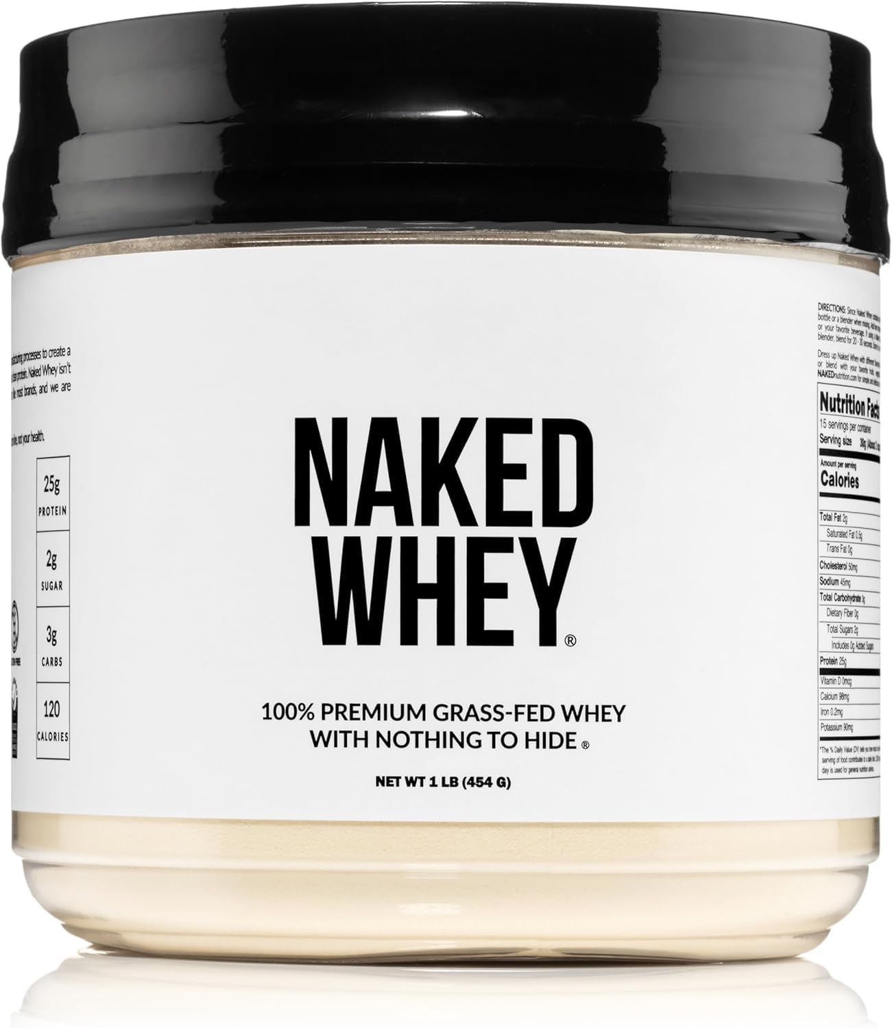 NAKED Whey frente del empaque mostrando la pureza del producto