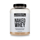 NAKED suero chocolate cacahuete frente del envase, claridad de ingredientes