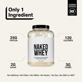 NAKED Whey cucharada medidora mostrando cantidad por porción
