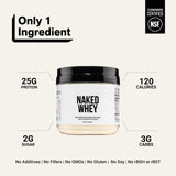 NAKED Whey batido preparado en vaso, proteína limpia para recuperación
