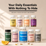 Naked etiqueta de ingredientes destacando Zinc‑L‑Carnosine y simplicidad
