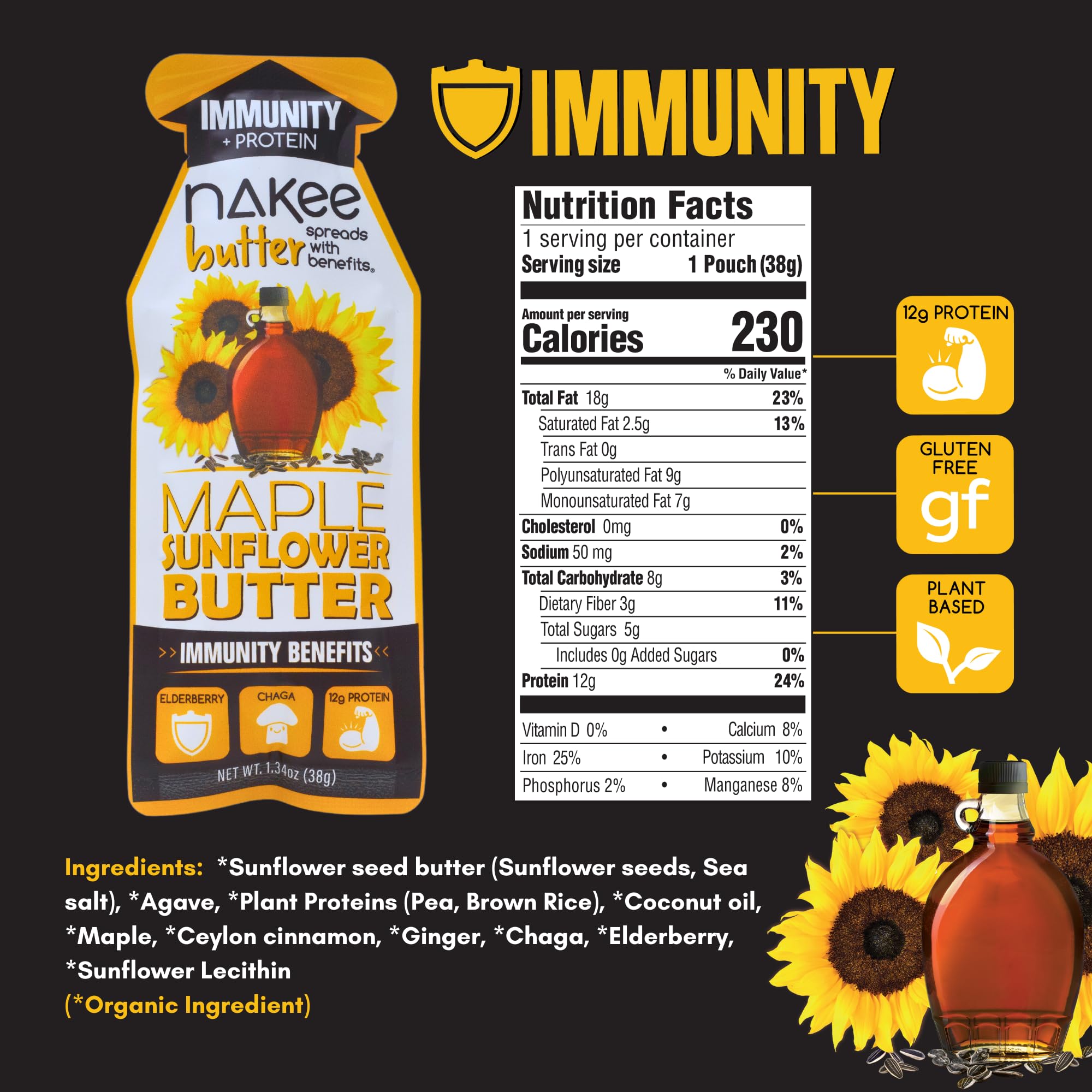 Nakee Butter aplicado en rodaja de manzana como snack saludable