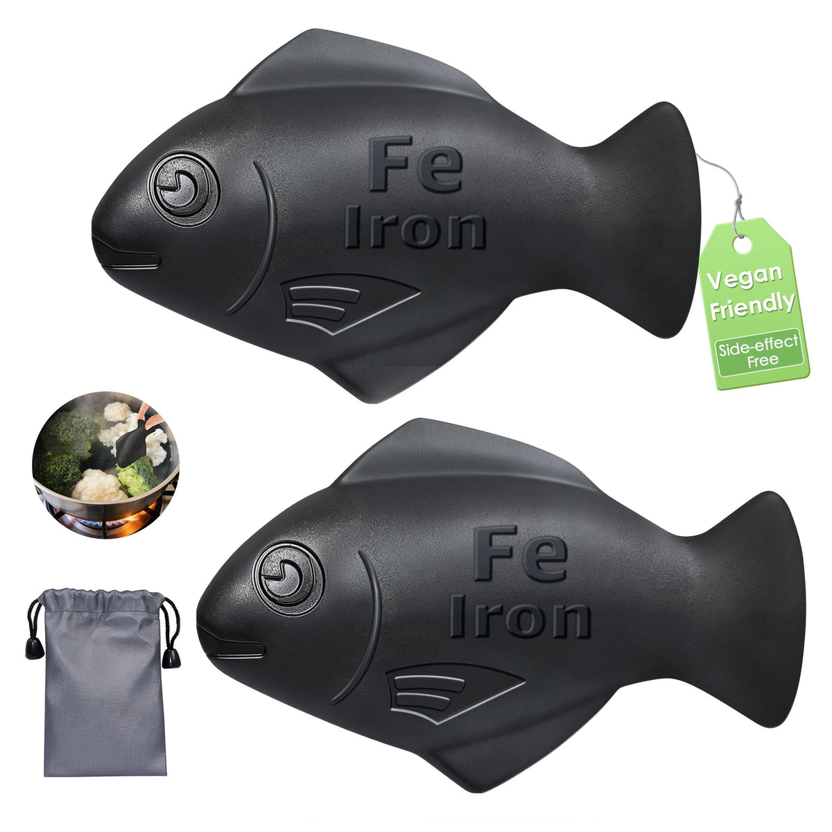 Nano shield Iron Fish frontal del pack mostrando contenido y presentación beneficios