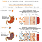 Nanocur cápsulas en mano para mostrar tamaño y facilidad de ingestión