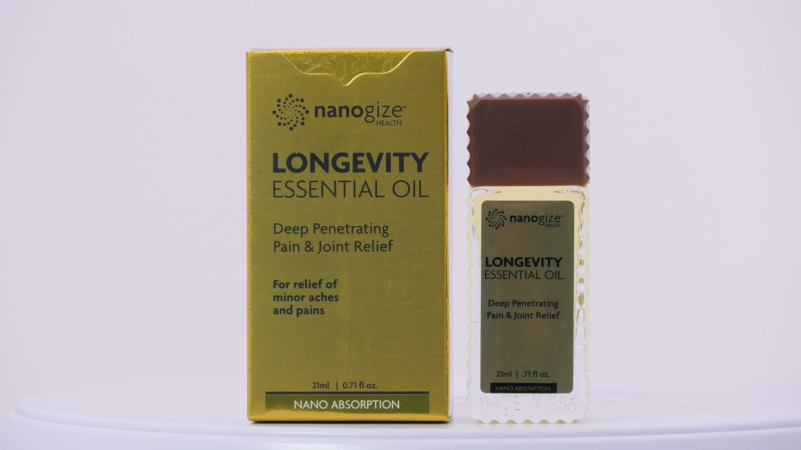 Nanogize Health comparación de tamaño del frasco para viaje