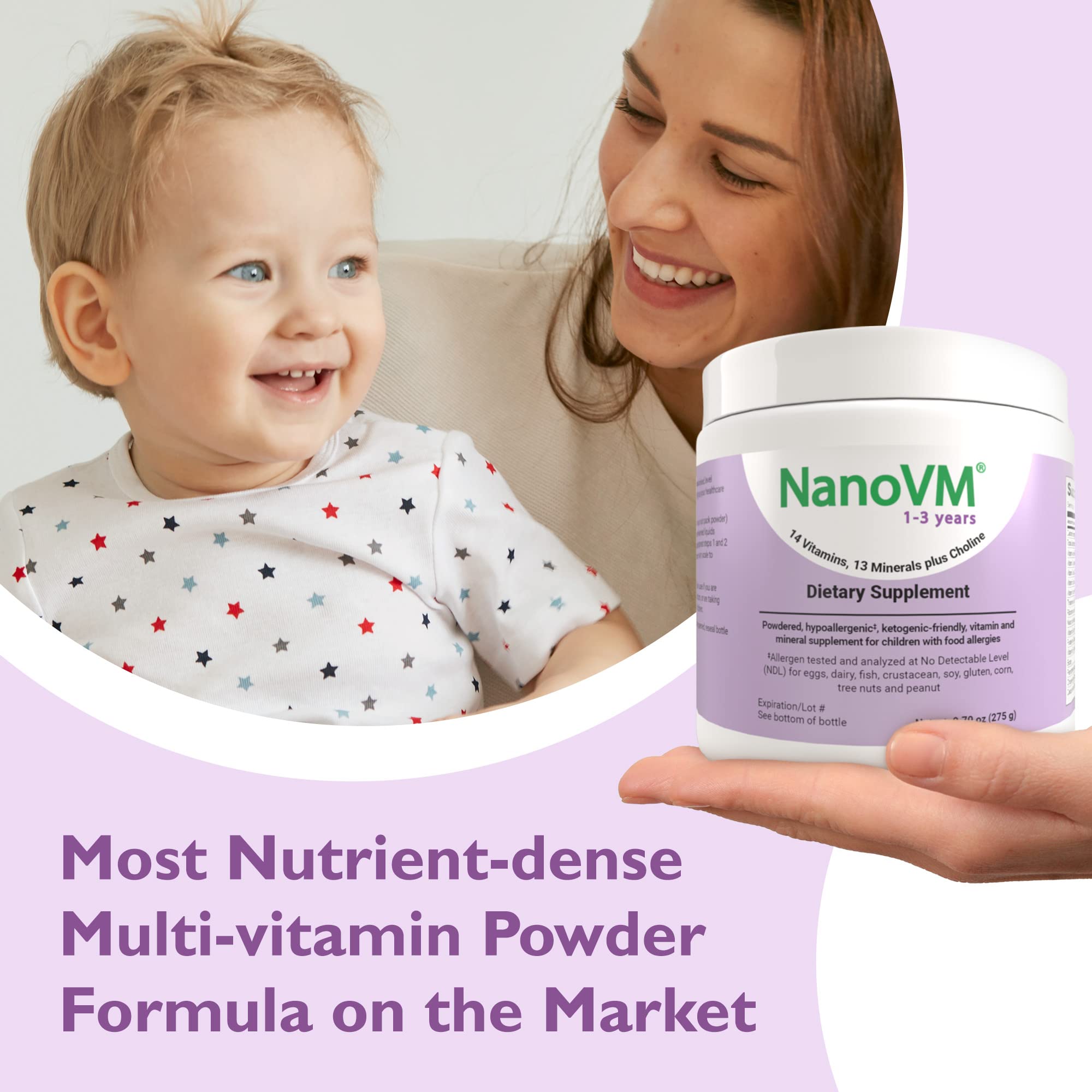 NanoVM en escena familiar con niño y puré, integración en comidas